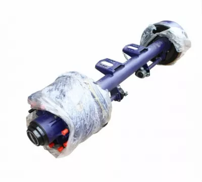 Ось L1 прицепа в сборе с тормозным барабаном ЕВРО с АБС L=1850мм. 127х18 13 тонн 13т,1850мм.