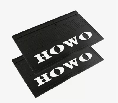Брызговикм HOWO (270x660) белые буквы, комплект из 2-х шт.