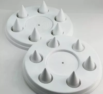 Комплект колёсные колпаки с колпачками на Газель белые 2шт