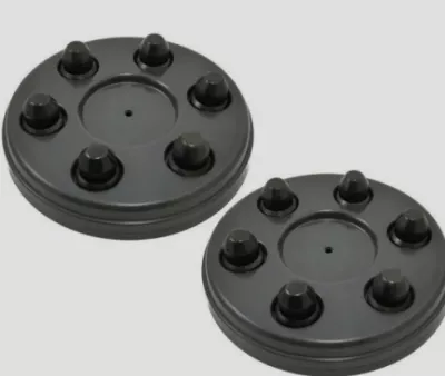 Комплект колёсные колпаки с колпачками на Газель черные 2шт