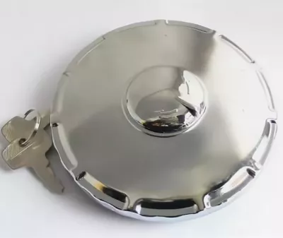 Крышка топливного бака а/м КАМАЗ в сборе полуоборотная с ключами и защитой, хромир. 65115-1103010