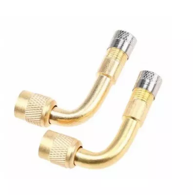 Наконечник подкачки шин 90 градусов (удлинитель вентиля колеса металл) 2 шт