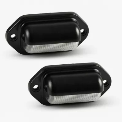 Подсветка номера светодиодная черная 6LED 12-30V 50мм 4шт, ADS064