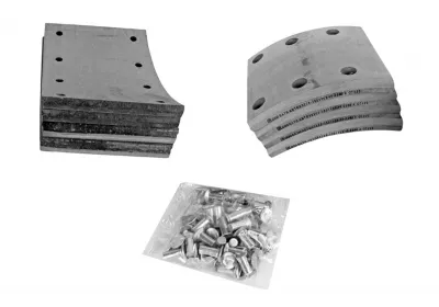 Рк тормозных колодок 53229 ( накладки расточенные + заклёпки ) 17,5/12,5 и 17,5/10,5 / Завод АТИ