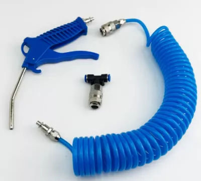 Шланг воздушный продува кабины 5м с пистолетом + фитинг 6мм с быстросъемом (в блистере) ADS020JC-164